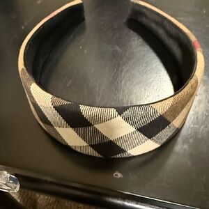 Burberry Beige and Black Check Headband